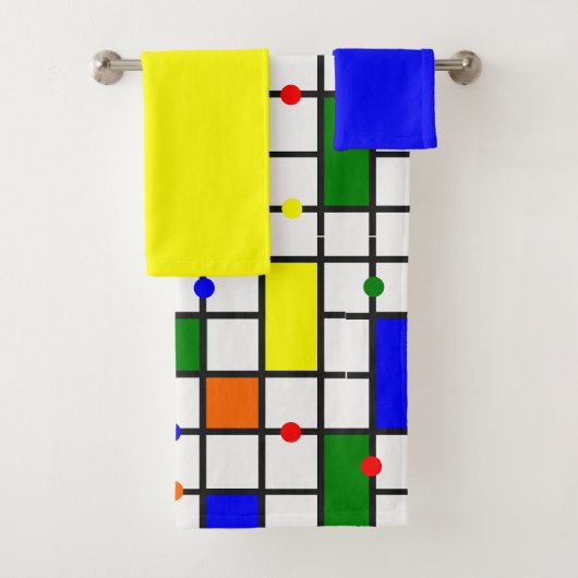 Farbliches Kreuzwort Badhandtuch Set (Insitu)