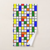 Farbliches Kreuzwort Badhandtuch Set (Handtuch)