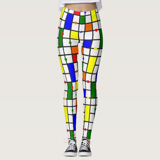Farbliches Kreuzwort Leggings (Vorderseite)