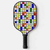 Farbliches Kreuzwort Pickleball Schläger (Vorderseite)