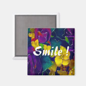 Farbliches Lächeln Magnet (Vorderseite/Rückseite)