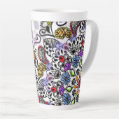 Farbliches Liniendesign Milchtasse (Rechte Ecke)