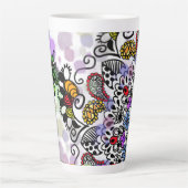 Farbliches Liniendesign Milchtasse (Vorderseite)