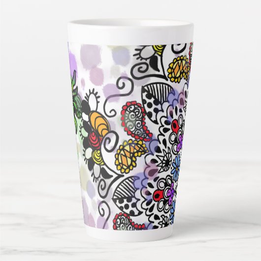 Farbliches Liniendesign Milchtasse (Vorderseite)