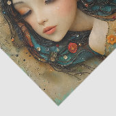 FARBLICHES MERMAID IN GEMISCHTEM MEDIENDEKOUPAY SEIDENPAPIER (Ausschnitt)