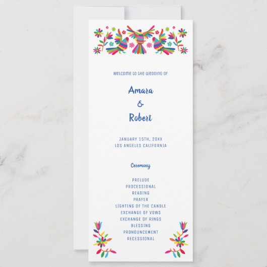 FARBLICHES MEXIKANISCHES OTOMI-PROGRAMM (Vorderseite)