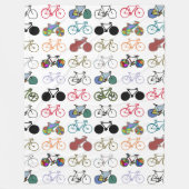 Farbliches Muster der Fahrräder Fleecedecke (Vorderseite)