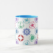 Farbliches Nautikmuster Tasse (Zentrum)