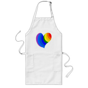 FARBLICHES RAINBOINHERZ LANGE SCHÜRZE