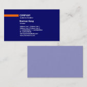 Farblinie - Orange auf Deep Blue Visitenkarte (Vorne/Hinten)