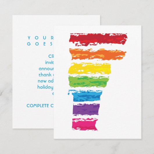 Farblinien Einladung (Vorne/Hinten)