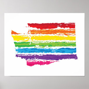 Farblinien in Unterstrich Poster