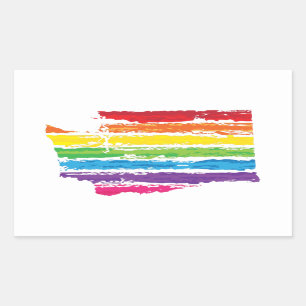 Farblinien in Unterstrich Rechteckiger Aufkleber