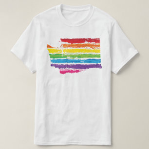 Farblinien in Unterstrich T-Shirt