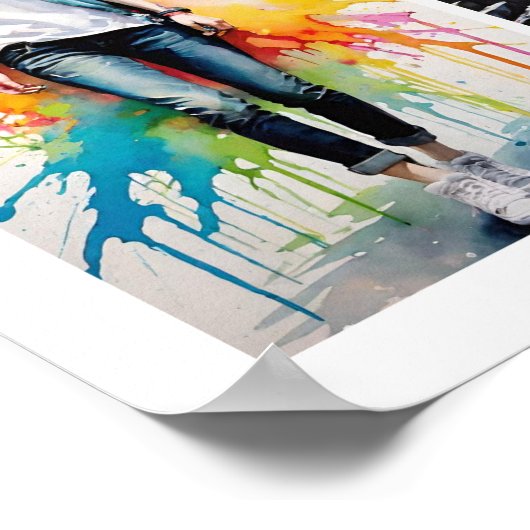 Farblinien Poster (Ecke)