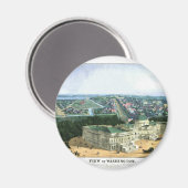 FarbLithograph 1852 - View of Washington Magnet (Vorderseite/Rückseite)