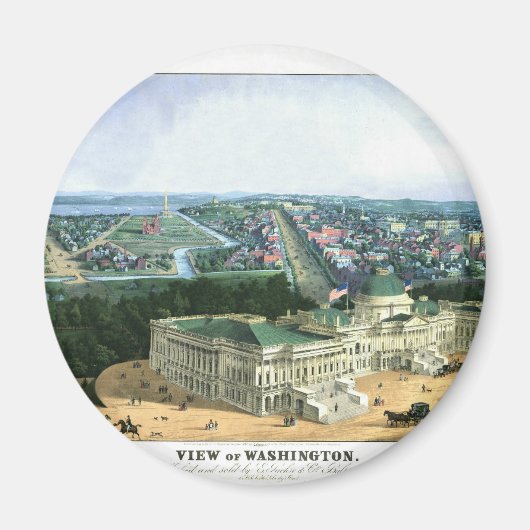 FarbLithograph 1852 - View of Washington Magnet (Vorne)
