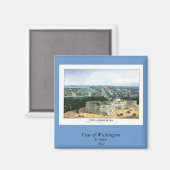 FarbLithograph 1852 - View of Washington Magnet (Vorderseite/Rückseite)