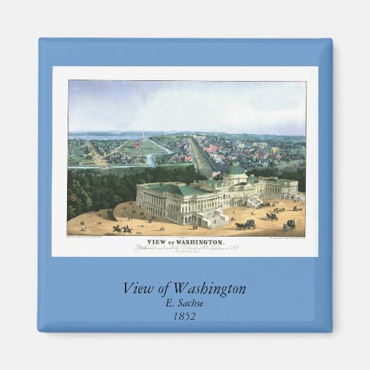 FarbLithograph 1852 - View of Washington Magnet (Vorne)