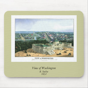 FarbLithograph 1852 - View of Washington Mousepad