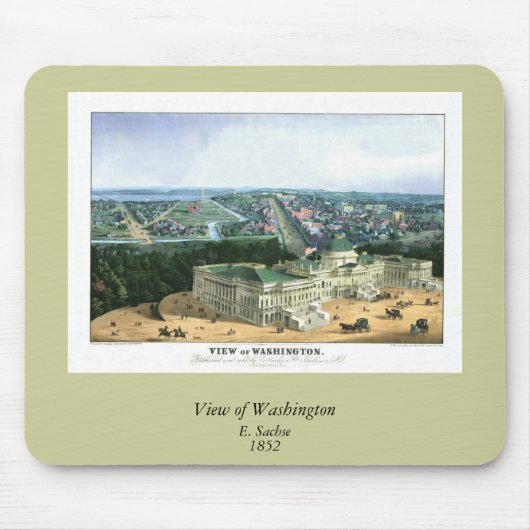 FarbLithograph 1852 - View of Washington Mousepad (Vorne)