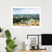 FarbLithograph 1852 - View of Washington Poster (Heimbüro)