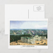 FarbLithograph 1852 - View of Washington Postkarte (Vorne/Hinten)