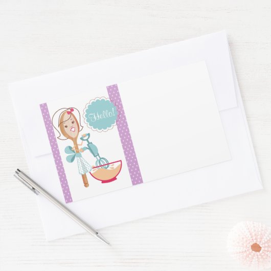 Farblöffel für Bäckereien Rechteckiger Aufkleber (Umschlag)