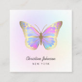 Farblogo für Schmetterlingspalette Quadratische Visitenkarte (Vorderseite)