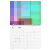 Farblos nahtlos abstrakt kalender (Feb 2026)