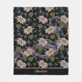 Farblose, nahtlose Blumenmuster, personalisierter  Fleecedecke (Vorderseite)