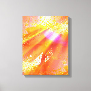 farblose nahtlose Kunst Hintergrund gelb, orange Leinwanddruck