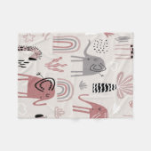 Farblose nahtlose Muster mit niedlichen Elefanten  Fleecedecke (Vorderseite (Horizontal))