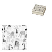 Farblose nahtlose Muster mit niedlichen Elefanten Gummistempel (Stempel)