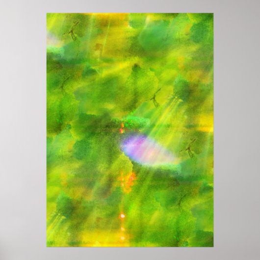 farbloser Hintergrund grün, gelb Poster (Vorne)