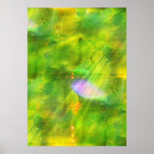 farbloser Hintergrund grün, gelb Poster