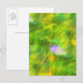 farbloser Hintergrund grün, gelb Postkarte (Vorne/Hinten)