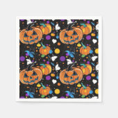 Farbloses, nahtloses Halloween-Muster Serviette (Vorderseite)