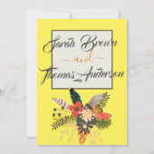 FARBLOW YELLOW BOHO FLORAL EINLADUNG (Rückseite)