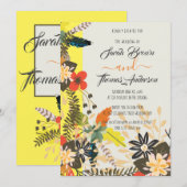 FARBLOW YELLOW BOHO FLORAL EINLADUNG (Vorne/Hinten)