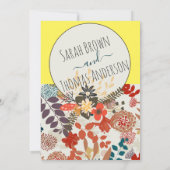 FARBLOW YELLOW BOHO FLORAL EINLADUNG (Rückseite)