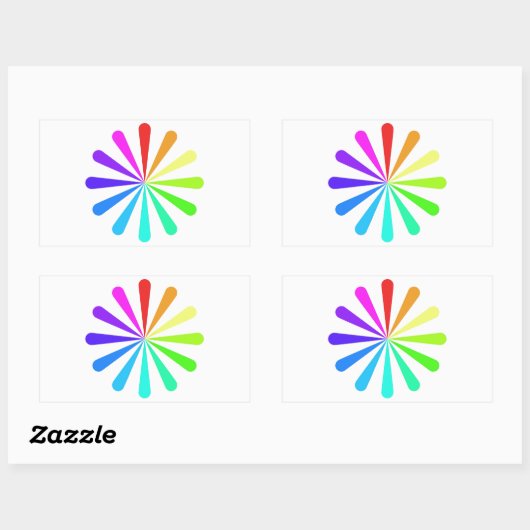 Farblüfterrad Rechteckiger Aufkleber (Blatt)