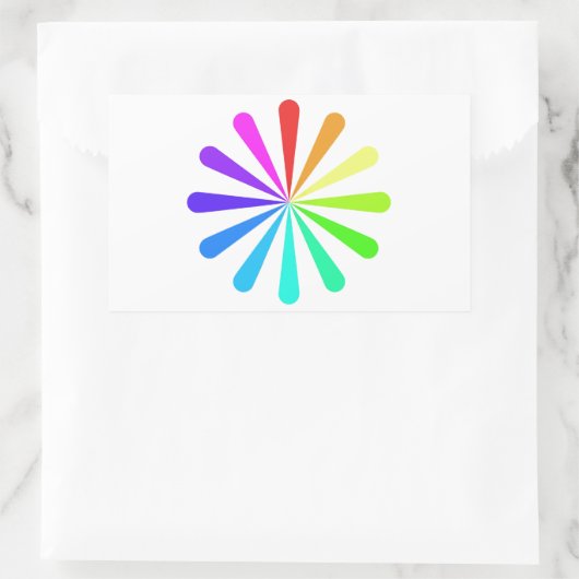 Farblüfterrad Rechteckiger Aufkleber (Tasche)