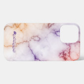 Farbmarbild-Musterpersonalisierung iPhone Hülle (Rückseite (Horizontal))