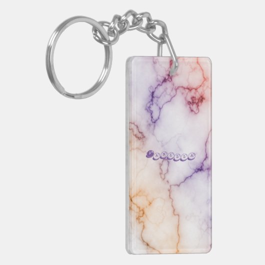 Farbmarbild-Musterpersonalisierung Schlüsselanhänger (Vorderseite links)