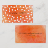 Farbmarkierungen (weiß) | Wasserfarbe Visitenkarte (Vorne/Hinten)