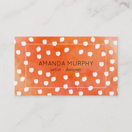 Farbmarkierungen (weiß) | Wasserfarbe Visitenkarte (Vorderseite)