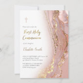 Farbmarmor | Erste Heilige Kommunion Einladung (Vorderseite)
