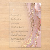 Farbmarmor | Konfirmation Acryleinladungen (Vorderseite)