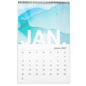 Farbmarmortextur Modern Monatskalender Kalender (Jan 2027)